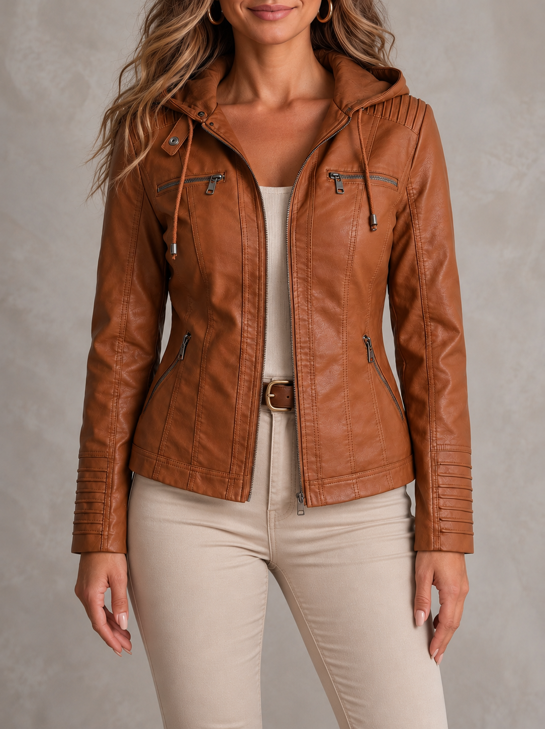 Valeria - Chaqueta de Piel Resistente y Elegante