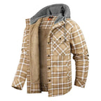 Castell | Chaqueta Ligera de Cuadros con Capucha